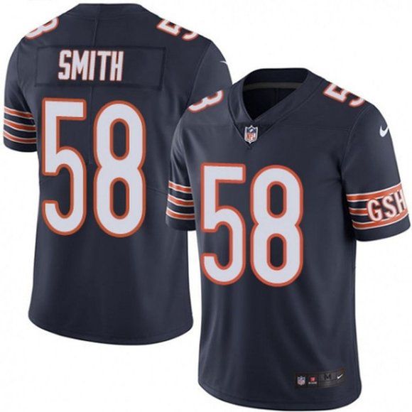 Men Chicago Bears 58 Roquan Smith Nike Navy Limited NFL Jersey